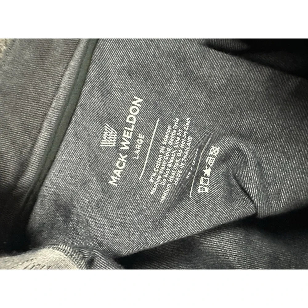 Mack Weldon Men's L Cotton Stretch Drawstring Daily Dress Joggers Gray Zip 34X30